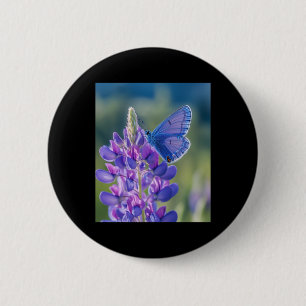 Purple Lupine 6 Cm Round Badge