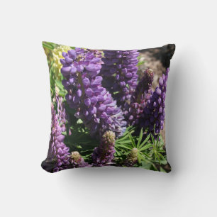 Purple Lupine Flower Cushion