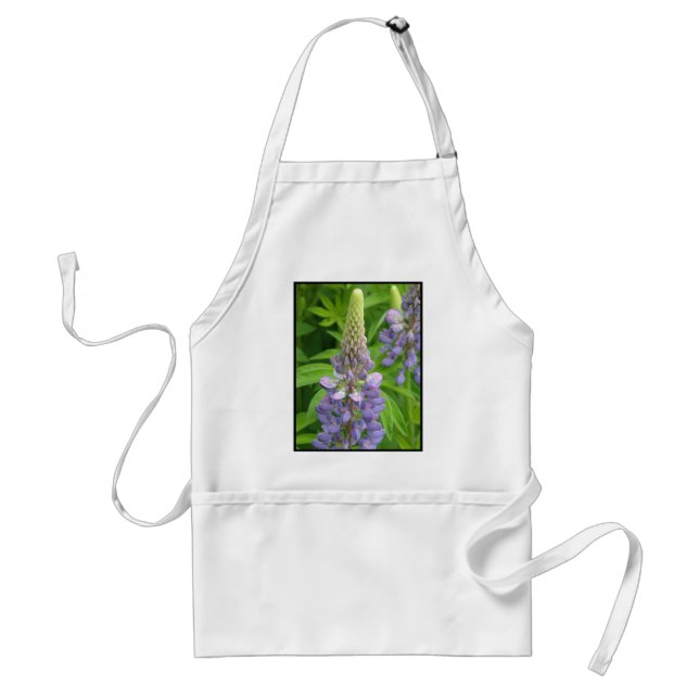 Purple Lupine Flowers Apron (Front)