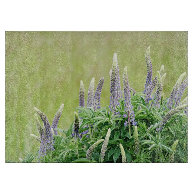 Purple Lupine Flowers Cutting Board (Front)
