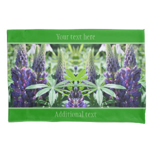 Purple Lupine Flowers Personalised Pillowcase
