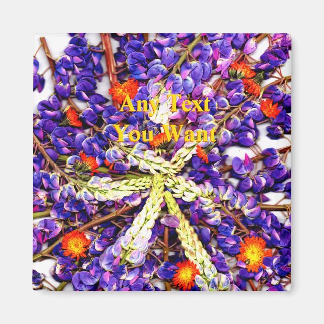 Purple Lupine Magnet (Front)