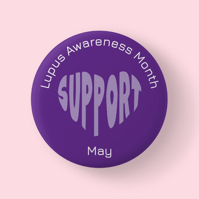 Purple Lupus Awareness Month Button (Lupus Awareness Month)