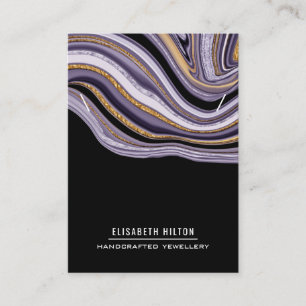 Purple luxury marble agate NECKLACE DISPLAY Business Card