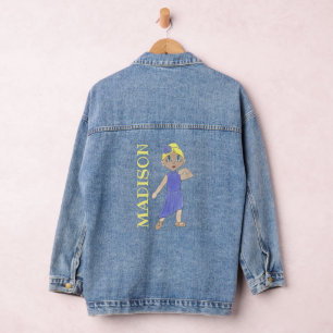 Purple Lyrical Dance Costume Modern Dancer Teacher Denim Jacket