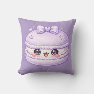 Purple Macaron Sweet Kawaii Cushion Pillow