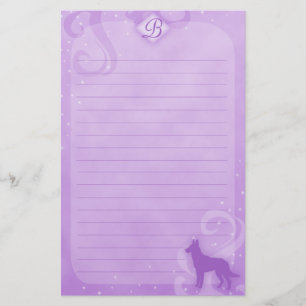 Purple Magic Belgian Malinois Stationery