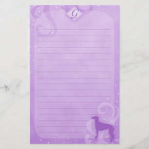Purple Magic Greyhound Stationery