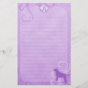 Purple Magic Labrador Retriever Stationery