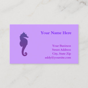 Purple Magic Sea Horse Business Card