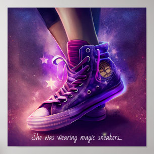 Purple Magic Sneakers Poster