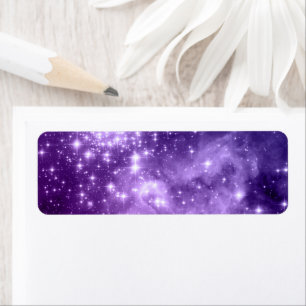 Purple Magic Stars Celestial Digital Art