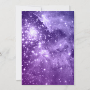 Purple Magic Stars Invitation