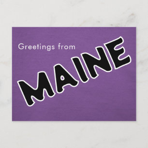 Purple Maine Postcard