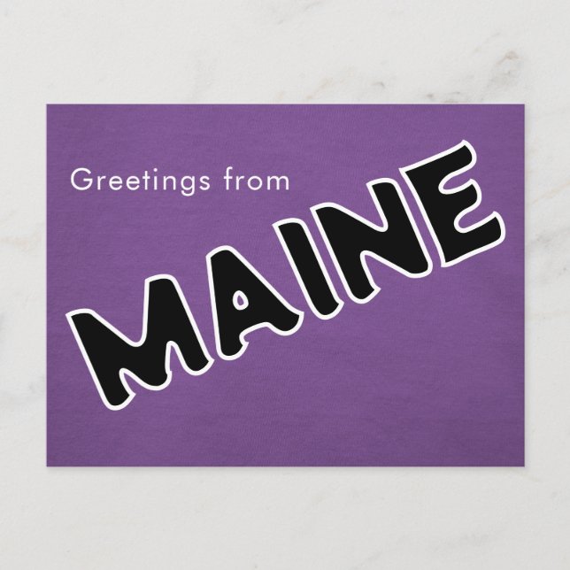 Purple Maine Postcard (Front)