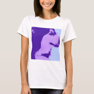 Purple Malamute Pop Art T-Shirt