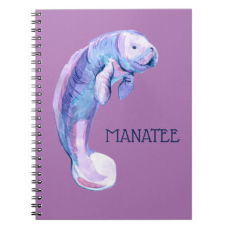 Purple manatee notebook