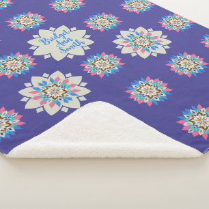 Purple Mandala 60 x 80 Sherpa Blanket