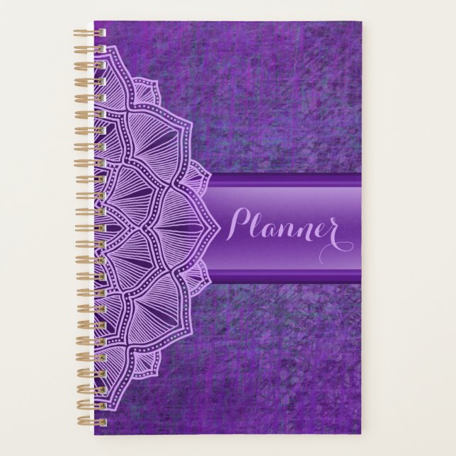 Purple Mandala Boho Planner (Front)