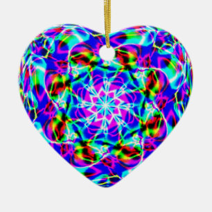 Purple mandala ceramic tree decoration