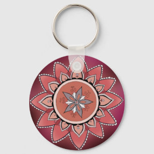Purple Mandala Keychain