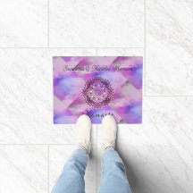 Purple Mandala Monogram Namaste Elegant