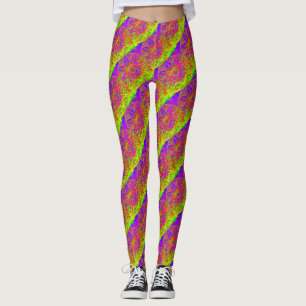 purple mandala pattern yellow diagonal striped leggings