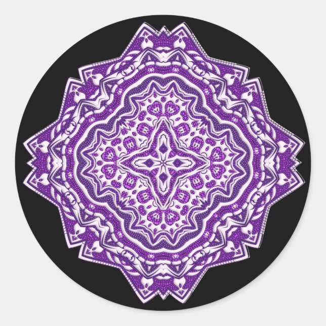 purple mandala stickers (Front)
