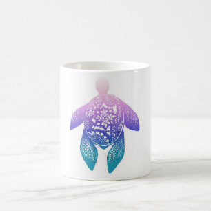 Purple Mandala Turtle Coffee Mug