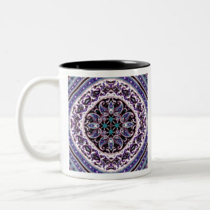 Purple Mandala Two-Tone Coffee Mug