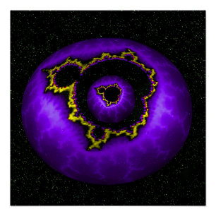 Purple Mandelbrot In A Mandelbrot Poster