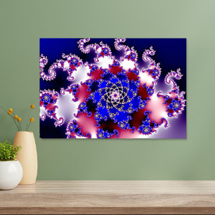 Purple Mandelbrot Star Fractal Poster