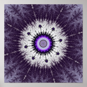 Purple Mandelbrot Zoom Poster