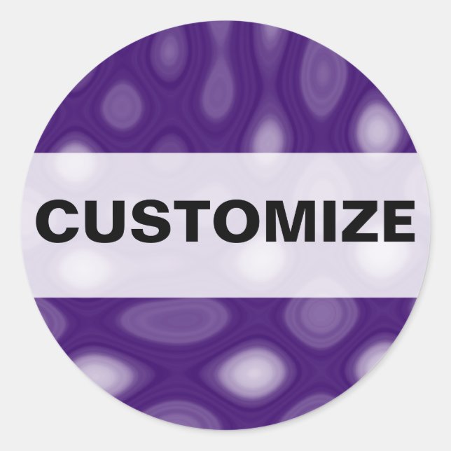 Purple Mania Classic Round Sticker (Front)