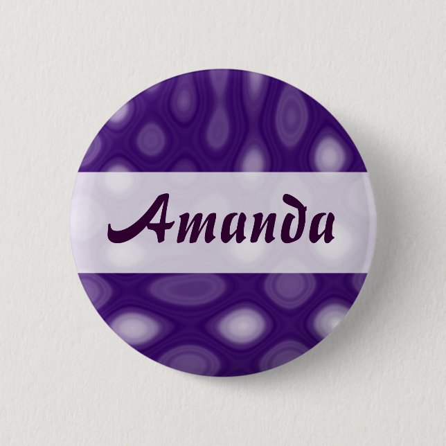 Purple Mania - Name 6 Cm Round Badge (Front)