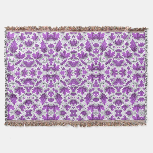 Purple Maple Leaves Blanket (Front)