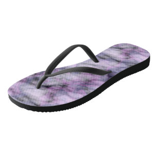Purple Marble Abstract Flip Flops