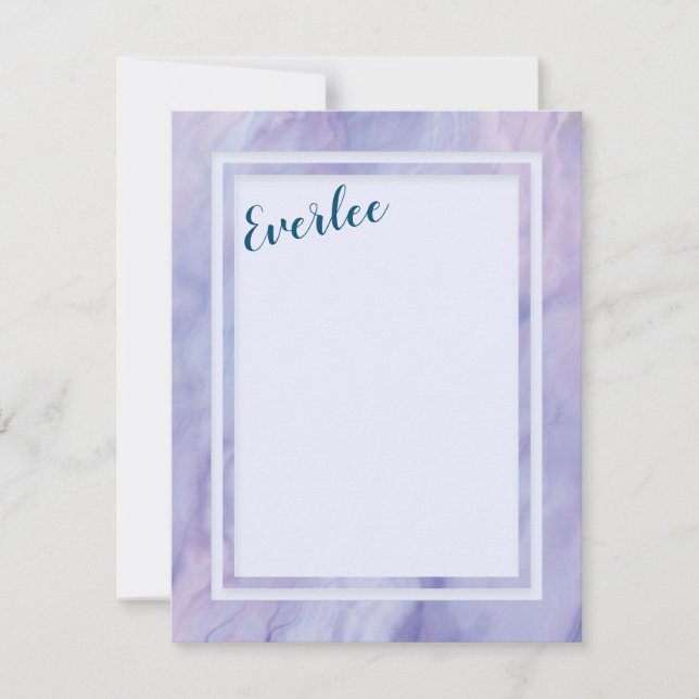 Purple Marble Border Card (Front)