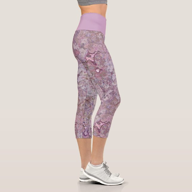 Purple Marble  Capri Leggings (Right)