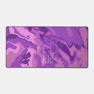 Purple Marble Colour Desk Mat
