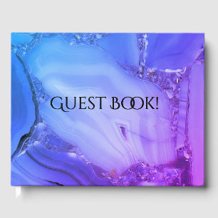 Purple Marble Exotic Elegance Guest Book