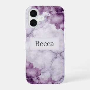Purple Marble iPhone 16 Case