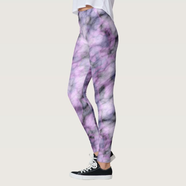 Purple Marble Leggings (Left)