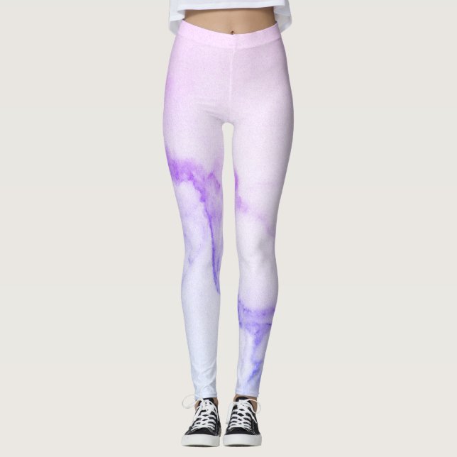 Purple Marble Leggings (Front)