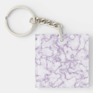 Purple Marble Pattern Key Ring