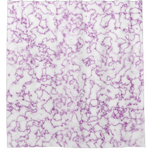 Purple marble pattern shower curtain
