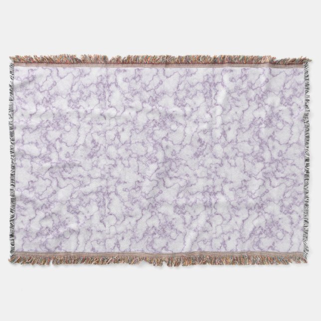 Purple Marble Pattern Throw Blanket (Front)