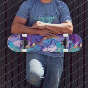 Purple Marble Skateboard