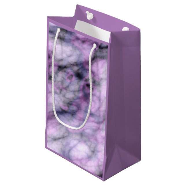 Purple Marble Small Gift Bag (Front Angled)