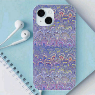 Purple Marbled iPhone 15 Case